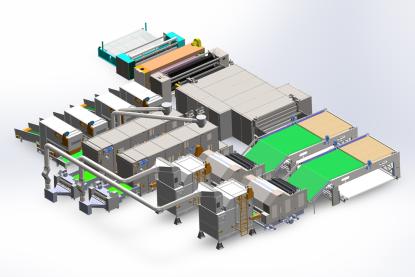 HJ-Imitation Silk Cotton Produktionslinje